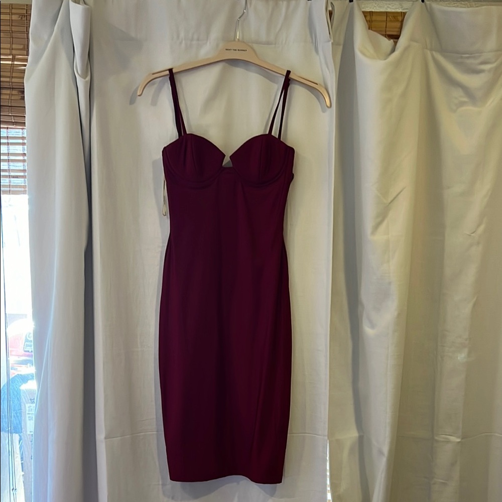 Elegant Burgundy Dress